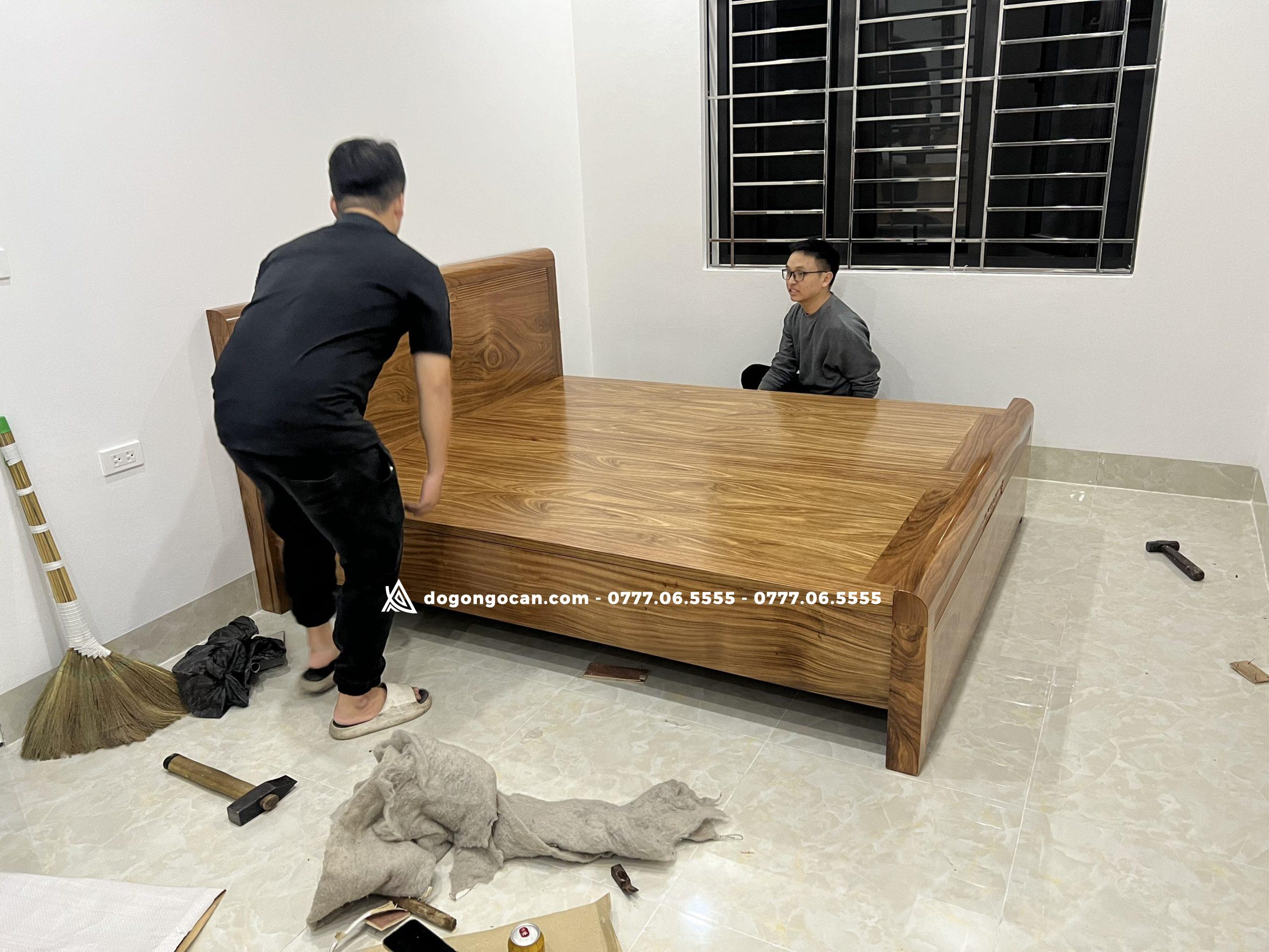 Giường Ngủ Gỗ Hương Xám Nam Phi 1m8 * 2m 4 Giường Ngủ Gỗ Hương Xám Nam Phi 1m8 * 2m