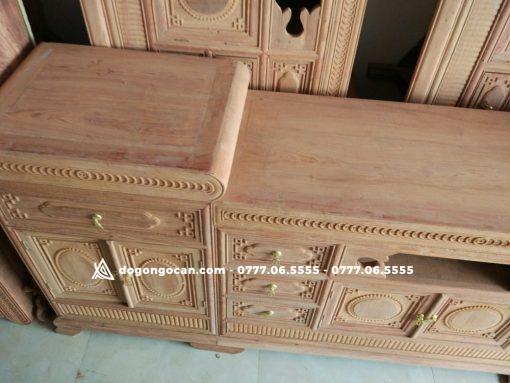 Kệ tivi mõ lõm gỗ hương đá nam phi cao cấp