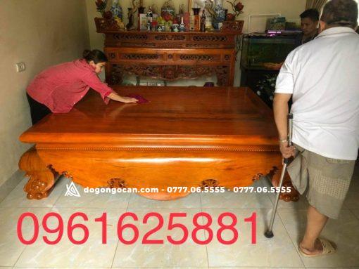 Sập nằm gỗ gõ đỏ nam phi hàng vip 1m6 * 2m