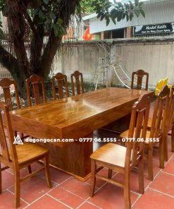 Bộ bàn ghế phòng ăn đóng hộp gỗ hương xám 10 ghế (Anh Tiến - Hải Phòng) 8 Bộ bàn ghế phòng ăn đóng hộp gỗ cẩm vàng kèm 10 ghế đơn