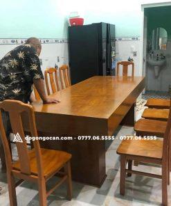Bộ bàn ghế phòng ăn đóng hộp gỗ cẩm vàng kèm 10 ghế đơn 16 Bộ bàn ghế phòng ăn đóng hộp gỗ cẩm vàng kèm 10 ghế đơn