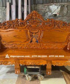 Siêu Phẩm Louis Hoàng gia chân 14 tay đặc nguyên khối gỗ gõ đỏ