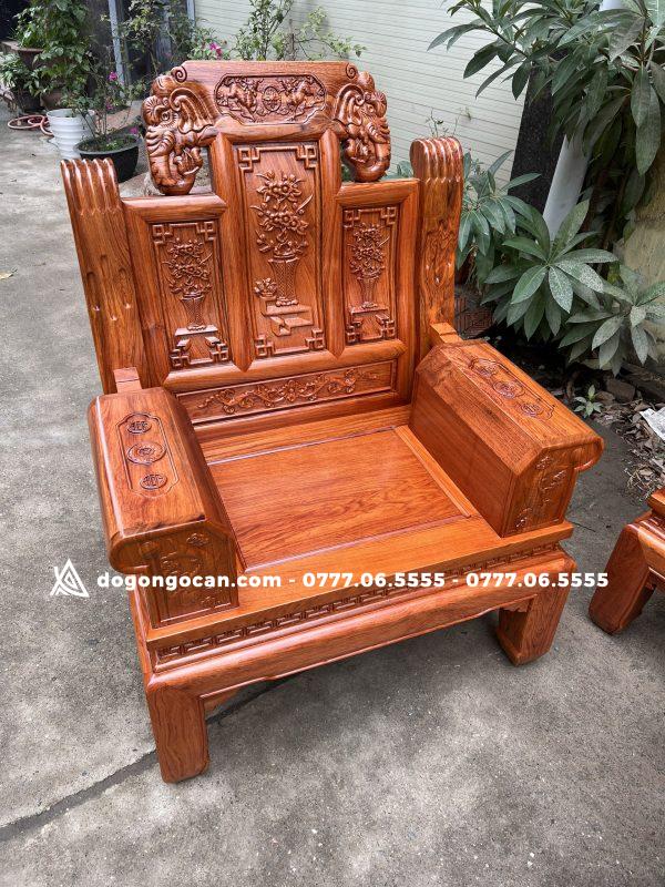 Bộ Bàn Ghế Âu Á Chương Voi vách tứ quý 6 món gỗ hương đá siêu dày dặn 7 Bộ Bàn Ghế Âu Á Chương Voi vách tứ quý 6 món gỗ hương đá siêu dày dặn