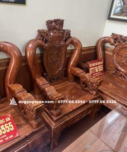 Bộ bàn ghế phòng khách nghê phượng gỗ hương