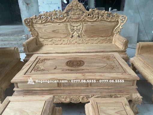 Siêu Phẩm Louis Hoàng gia chân 14 tay đặc nguyên khối gỗ gõ đỏ
