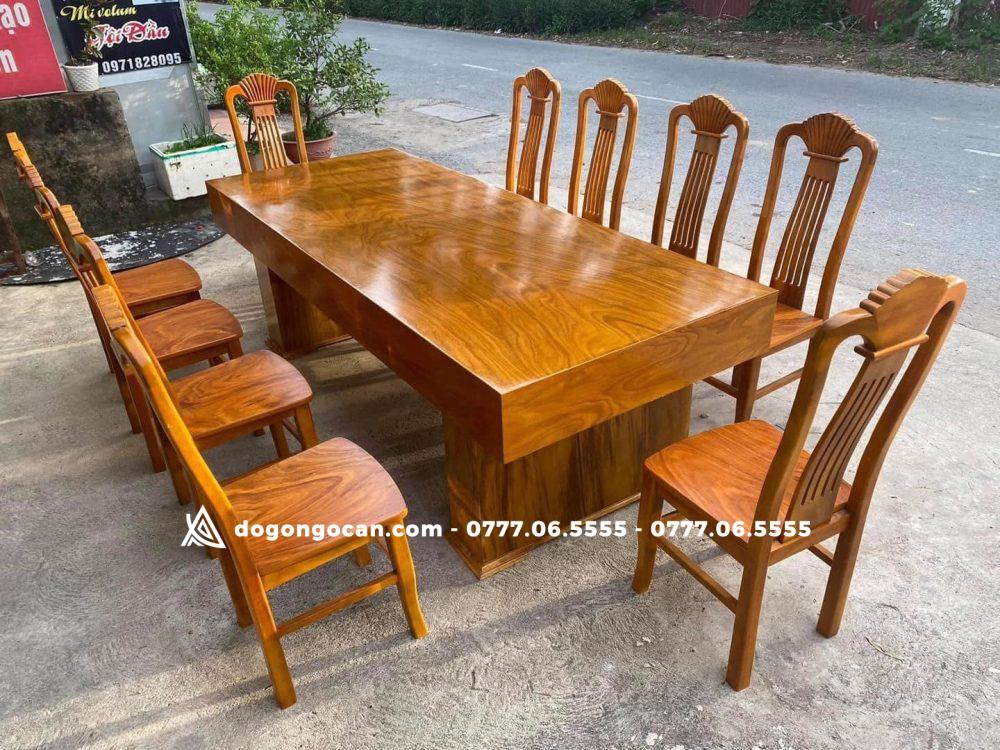 Bộ bàn ghế phòng ăn đóng hộp gỗ hương xám 10 ghế (Anh Tiến - Hải Phòng) 5 Import placeholder for 4919