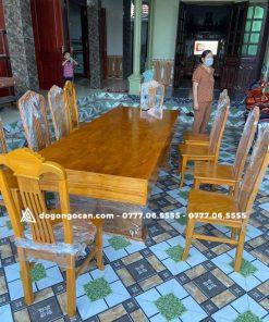 Bộ bàn ghế phòng ăn đóng hộp gỗ cẩm vàng kèm 10 ghế đơn 20 Bộ bàn ghế phòng ăn đóng hộp gỗ cẩm vàng kèm 10 ghế đơn