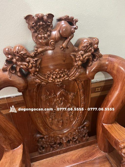 Bộ bàn ghế phòng khách nghê phượng gỗ hương