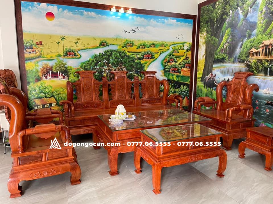 Bộ Tần Thuỷ Hoàng Gỗ Hương Đá tay 12 cột liền , yếm liền hàng khuôn 4 ván 2 1 Import placeholder for 3108