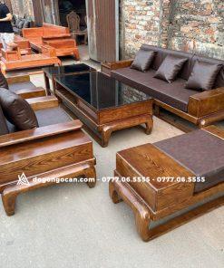 Bộ bàn ghế phòng khách sofa đùi gà mẫu đối gỗ sồi nga 10 Bộ bàn ghế phòng khách sofa đùi gà mẫu đối gỗ sồi nga