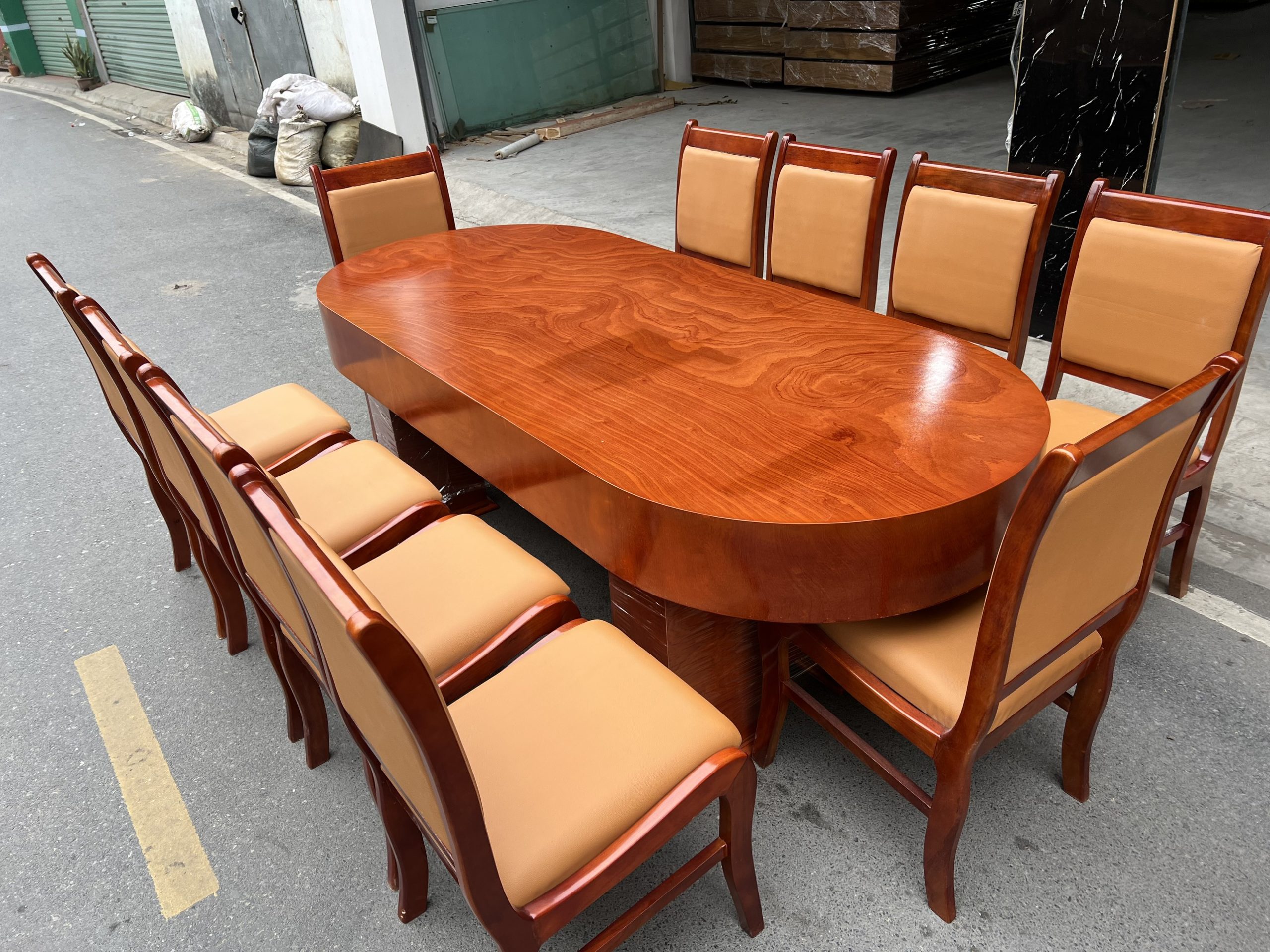 ban an bau duc go huong da kem 10 ghe boc da nhap khau anh dong ninh binh jv09 scaled