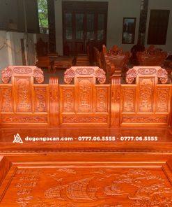 Bộ Âu Á Chương Voi Tay Đặc Gỗ Hương Đá Chân 12 Vén Cong