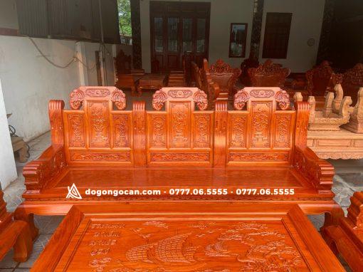 Bộ Âu Á Chương Voi Tay Đặc Gỗ Hương Đá Chân 12 Vén Cong