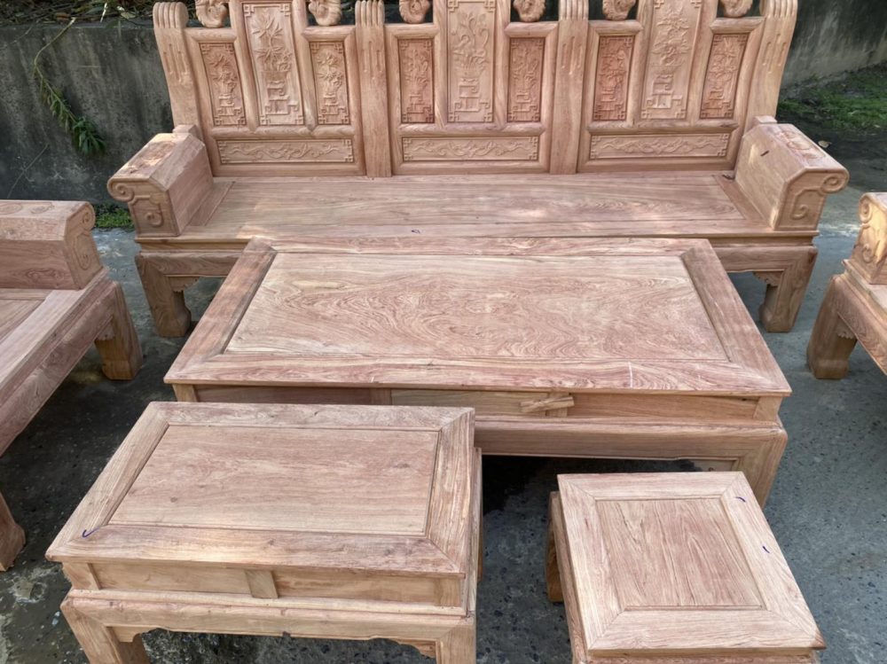 Bộ bàn ghế Âu Á chương voi gỗ hương đá nam phi 33 bo ban ghe au a chuong voi go huong da nam phi bl6g