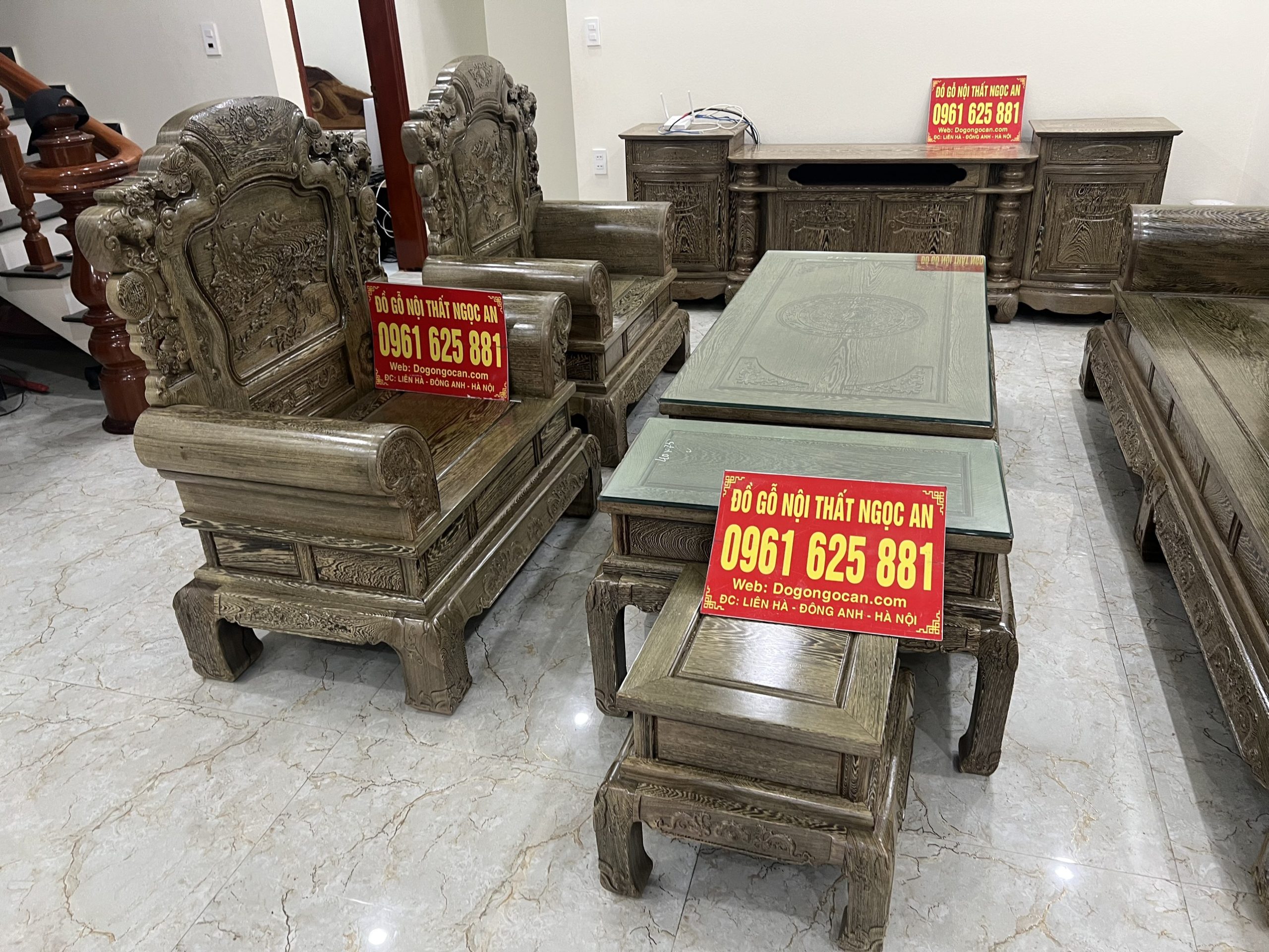 bo ban ghe phong khach mau khong tu go mun duoi cong hang vip khuon 4cm van 2cm Cpf1 scaled
