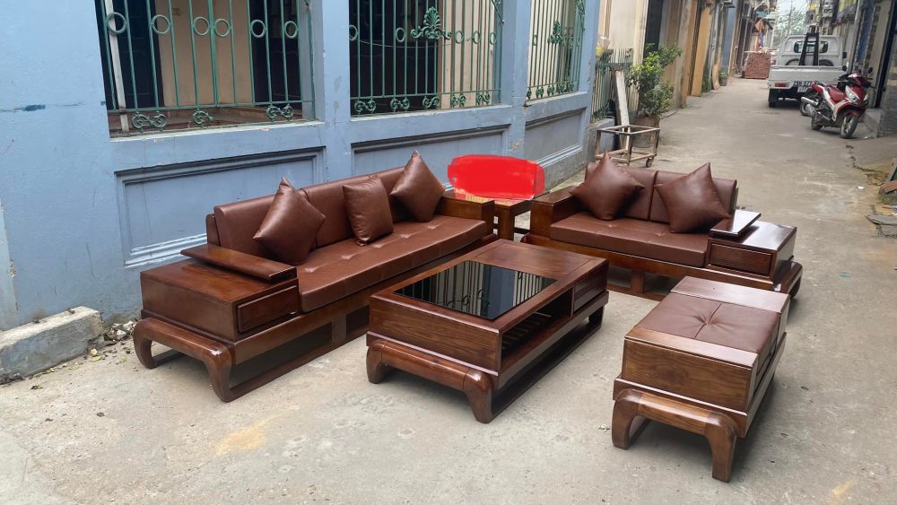 bo sofa phong khach go soi tu nhien 2 vang hien dai B2lY