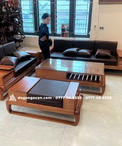 Bàn Ghế phòng khách Sofa góc zito gỗ sồi nga