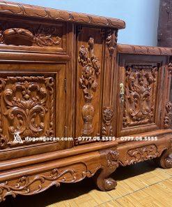 Kệ Hoa Hồng mặt lồi gỗ hương 2m2 12 Kệ Hoa Hồng mặt lồi gỗ hương 2m2