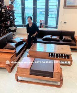 Bàn Ghế phòng khách Sofa góc zito gỗ sồi nga 8 Bàn Ghế phòng khách Sofa góc zito gỗ sồi nga
