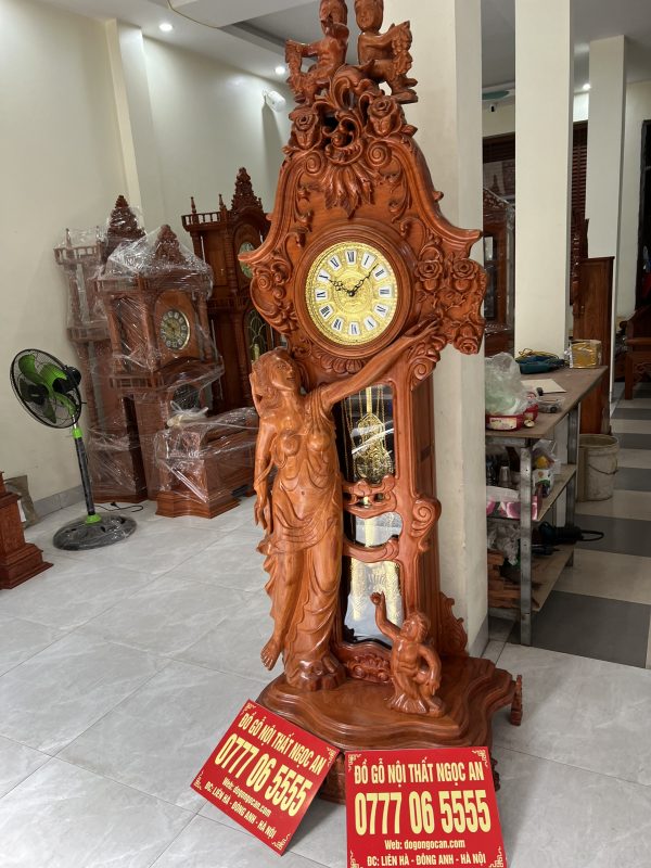 dong ho cay co tien cao 2m2 go huong da phu kien dong loai vip