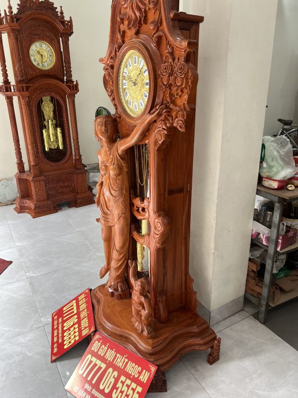 dong ho cay co tien cao 2m2 go huong da phu kien dong loai vip kmFd