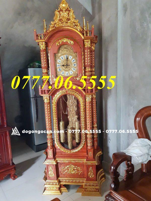 Đồng hồ tứ trụ hương đá dát vàng phụ kiện đồng cao 2m30 1 Import placeholder for 6588