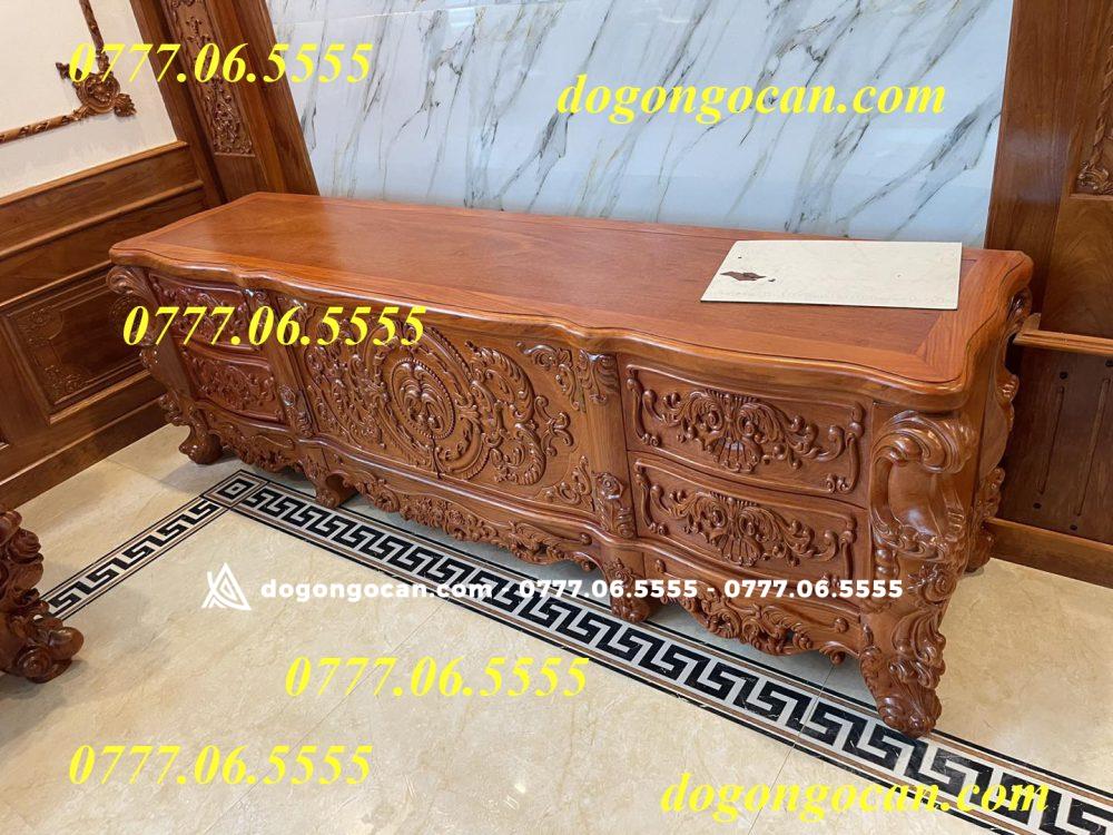 Kệ tivi hoàng gia gỗ hương nguyên khối dài 2m4 1 Import placeholder for 5936