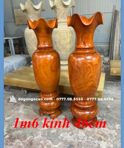 Lục Bình 1m6 gỗ hương đỏ nam phi hàng cao cấp liền khối