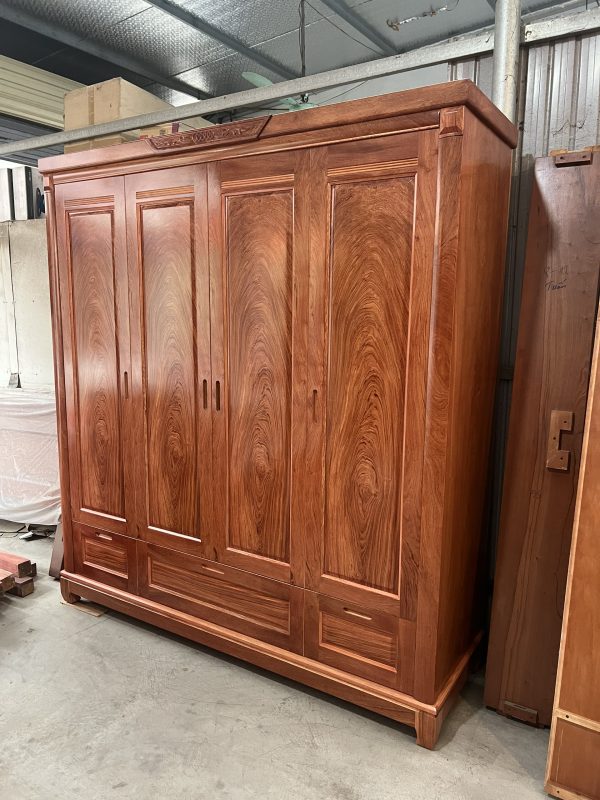 tu quan ao 4 canh go huong da veneer Lu2L