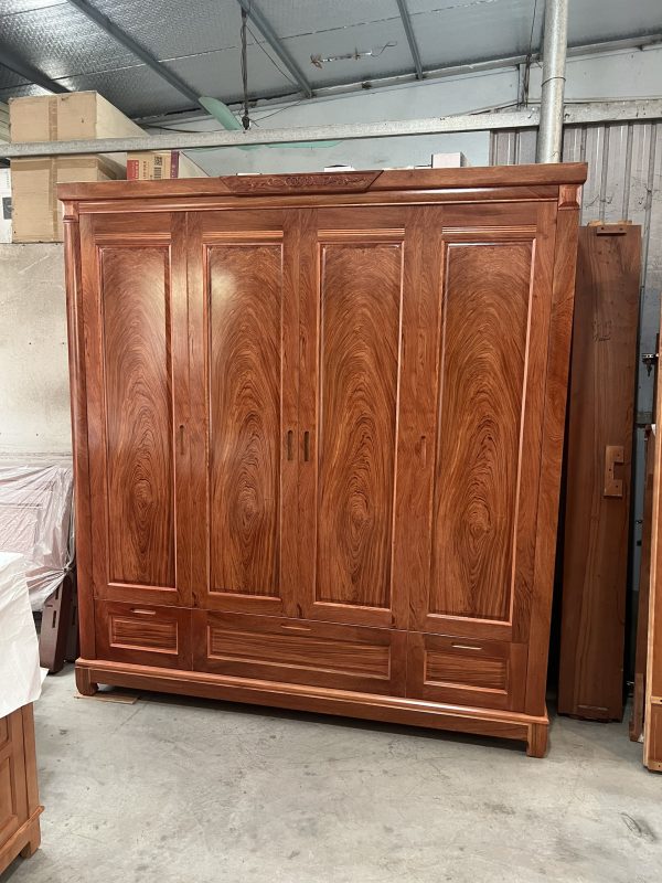 tu quan ao 4 canh go huong da veneer TybT