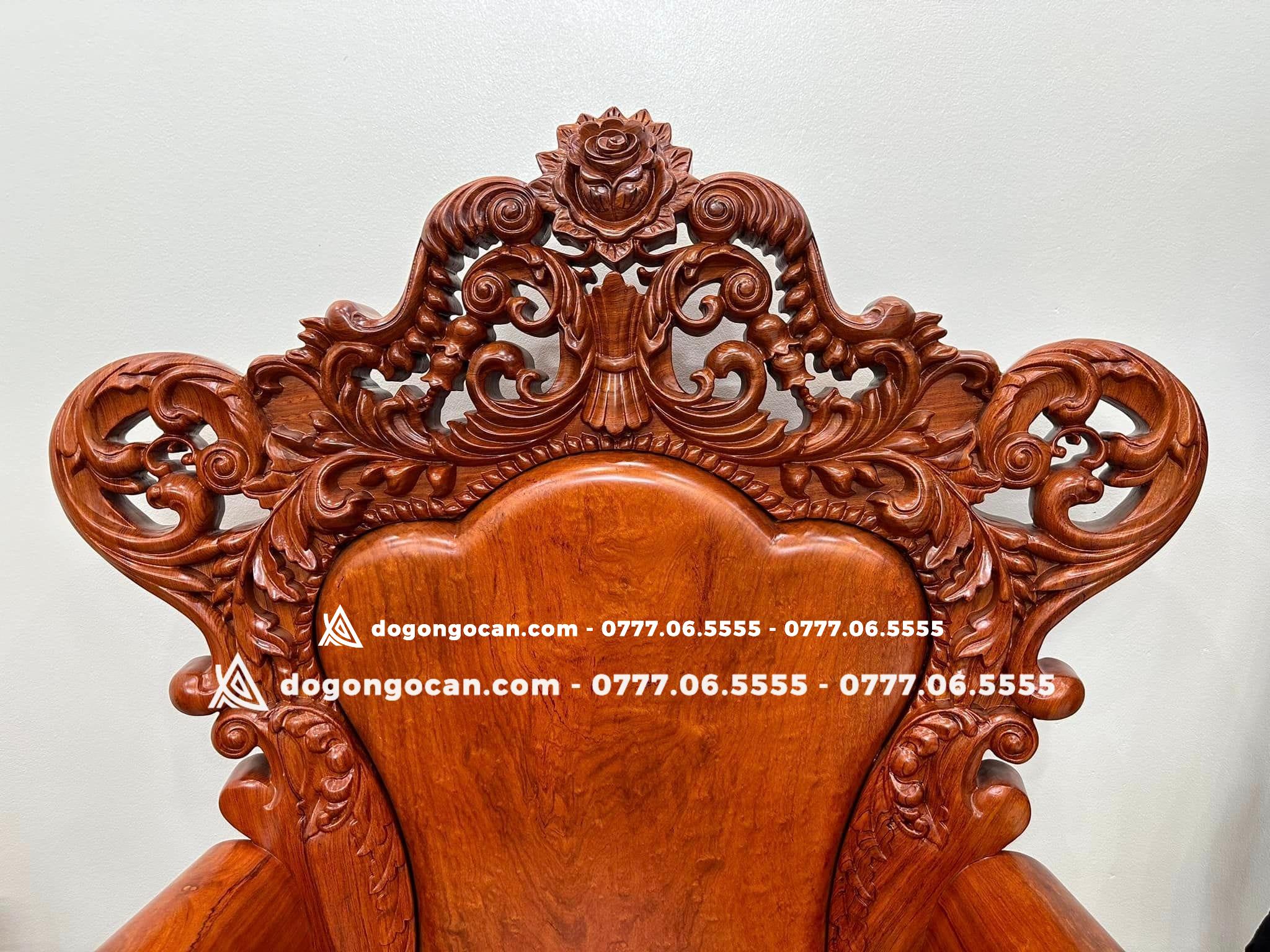 Bộ bàn ghế phòng khách gỗ hương đá mẫu Hoàng Gia chân 16cm 6 món 4 Bộ bàn ghế phòng khách gỗ hương đá mẫu Hoàng Gia chân 16cm 6 món - Ảnh 4