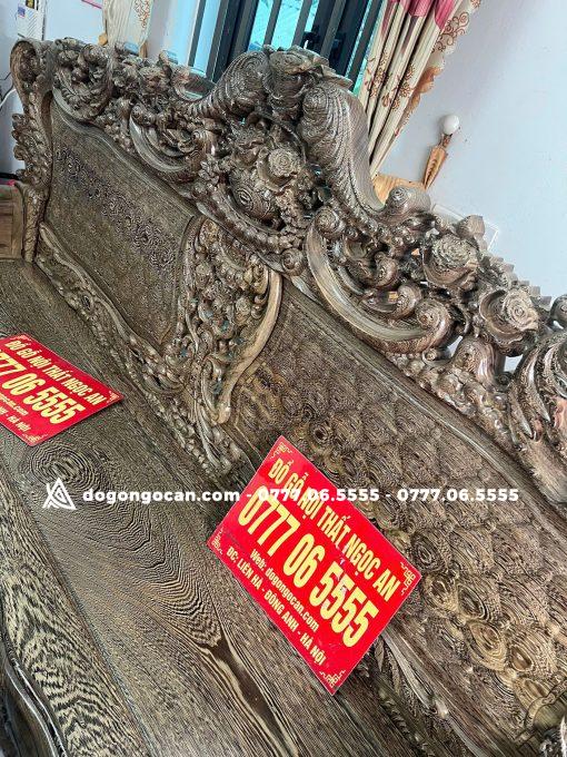 Bộ bàn ghế hoàng gia gỗ mun đuôi công mẫu mới 2025 - Hình ảnh 3