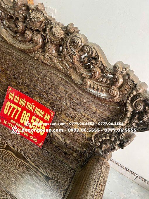 Bộ bàn ghế hoàng gia gỗ mun đuôi công mẫu mới 2025 - Hình ảnh 5