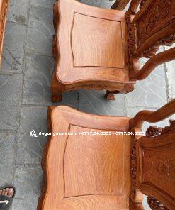 Bàn Ăn Louis 8 Ghế Hồng Hạc Gỗ Hương Đá Nam phi