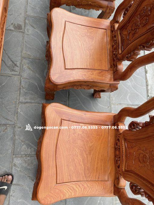 Bàn Ăn Louis 8 Ghế Hồng Hạc Gỗ Hương Đá Nam phi