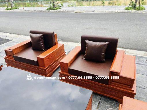 Mẫu Bàn Ghế Sofa Chân Pháo Hiện Đại Màu Hương Nhạt - Hình ảnh 4
